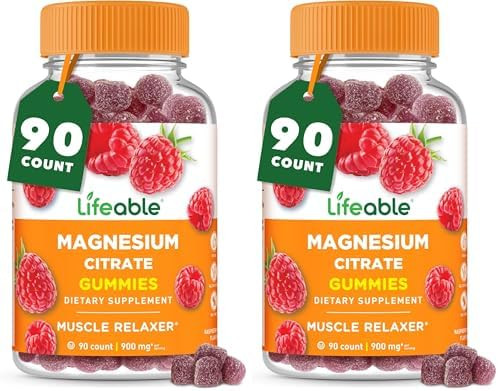 Lifeable Magnesium Gummies For Adults 900Mg Magnesium Citrate Gummies Vegan Magnesium For Men And Women 90 Count