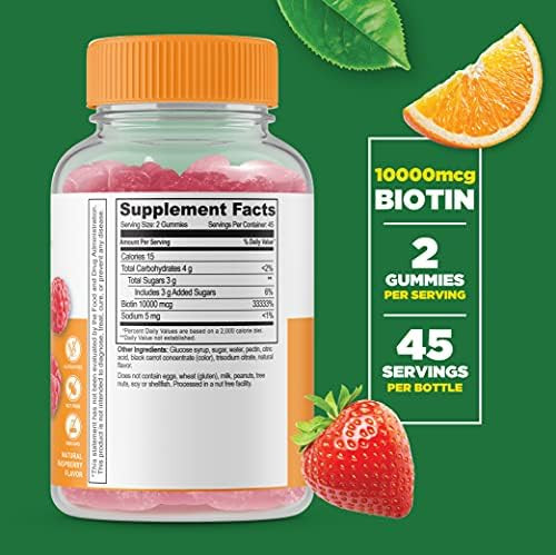 Lifeable Biotin + Magnesium Gummies Bundle Great Tasting Vitamin Supplement Gluten Gmo Chewable