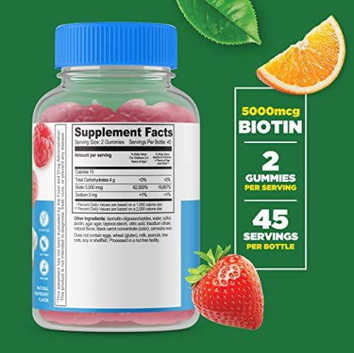 Lifeable Sugar Biotin Kids + Vitamin B12 Kids Gummies Bundle Great Tasting Vitamin Supplement Gluten Gmo Chewable Gummy