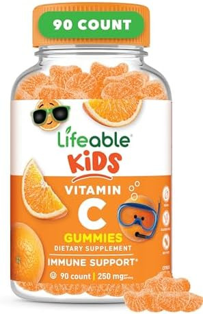 Lifeable Kids Vitamin C Gummies 250Mg Great Tasting Vit C Vegan Gmo Vitamin C Chewable For Immune Support 90 Gummies