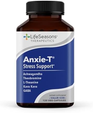 Lifeseasons Anxiet Stress Relief Supplement Supports Mood & Mental Focus Feel Calm And Relaxed Eases Tension & Nervousness Ashwagandha Kava Kava Gaba & Ltheanine 60 Capsules