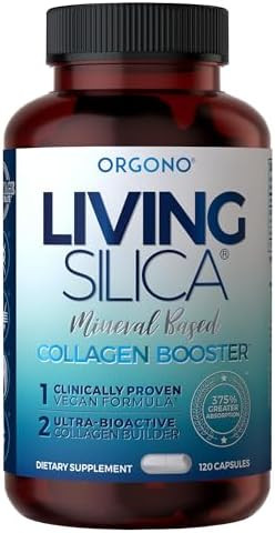 Living Silica Orgono Mineralbased Collagen Booster Capsules Silicabased Supports Collagen & Elastin For Joint & Bone Support Glowing Skin Strong Hair & Nails 120 Capsules