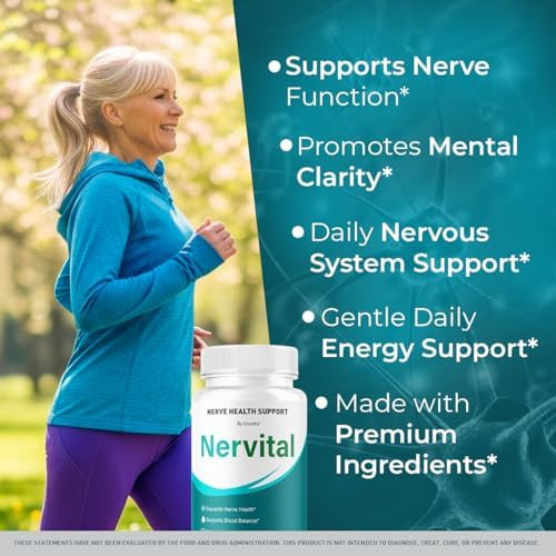 Livorka (5 Pack) Nervital Capsules Official Nervital Advanced Premium Formula Nerve Health Support All Natural Nervital Supplement Vitamins For Overall Health & Wellness Reviews 300 Capsules For 5 Months
