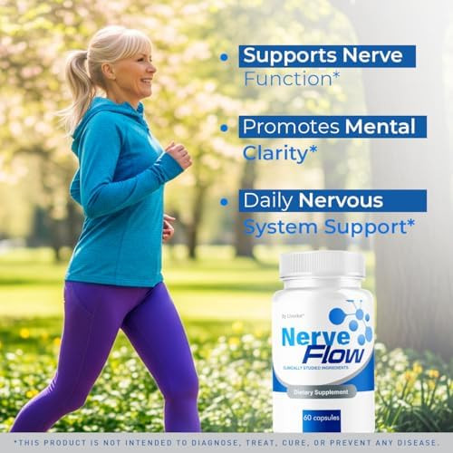Livorka (2 Pack) Nerve Flow Official Nerveflow Advanced Nerve Support Pills Nerve Flow Supplement Capsules Nerveflow Natural Pills Maximum Strength Multivitamin Advanced Formula 120 Capsules For 2 Months