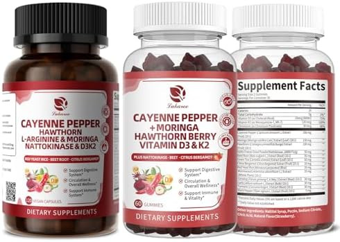 Lukaree Cayenne Pepper Supplement “ Gummies + Capsules Combo