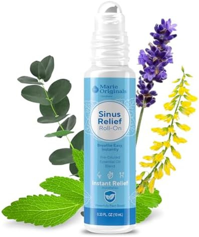 Marie Originals Breathe Blend Essential Oils Sinus Roll On Natural Eucalyptus Peppermint Lavender Essential Oil Roll On Aromatherapy Support For Clear Breathing Head Ease Relaxation 10 Ml