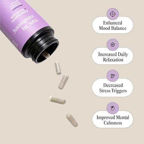 Mindhoney Sync 60 Count Premium Allinone Adaptogenic Supplement Relaxation Mood Balance Stress Magnesium Ashwagandha Nootropics Adaptogens Minerals & Vitamins