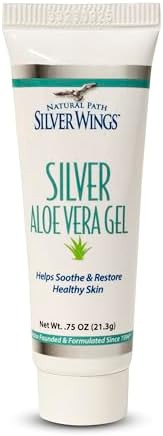 Natural Path Silver Wings 200Ppm Silver With Aloe Vera Gel Soothing Skin Care 0.75 Oz