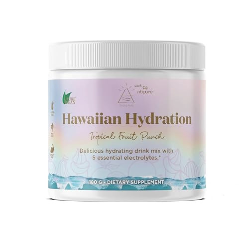 Nbpure Earthy Andy Hawaiian Hydration “ Natural Electrolyte Drink Mix For Active Families 5 Balanced Electrolytes Digestionfriendly Natural Delicious Flavor Vegan No Sugar & Nothing Artificial
