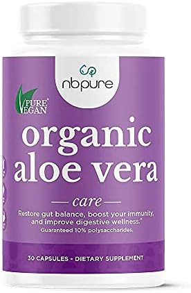 Nbpure Organic Aloe Vera Restore Gut Balance Immunity Support And Digestive Wellness 30 Vegan Capsules