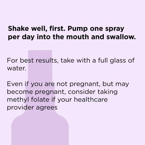 Nbpure Methylfolate Vitamin B9 Spray Supplement Liquid Folic Acid Spray 1 Oz