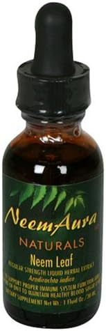 Neemaura Naturals Liquid Herbal Extract Neem Leaf Regular Strength 1 Fl Oz (30 Ml) (Pack Of 2)