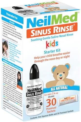 Neilmed Pediatric Bottle Kit For Saline Nasal Rinse (304) 8 Piece Set
