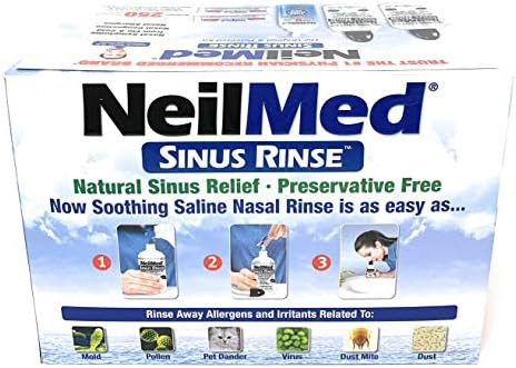 Neilmed Sinus Rinse 2X8Fl Oz Bottles Nasamist Saline Spray 75Ml 250 Packets