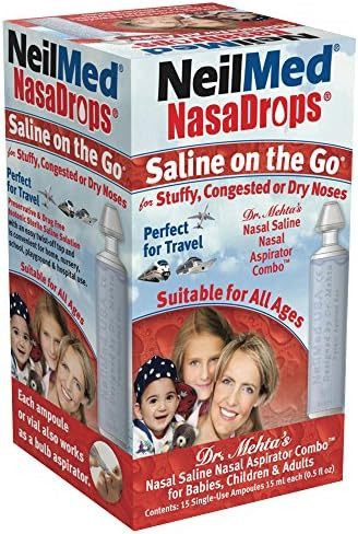 Neilmed Neil Med Nasa Drops Saline Vials 15 Singleuse Ampoules 0.5 Fl Oz