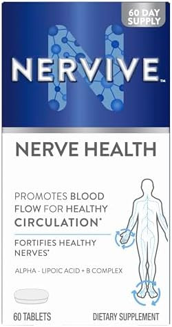 Nervive Nerve Health Alpha Lipoic Acid Fortify Nerve Health Healthy Nerve Function Healthy Blood Circulation Supplement Tablet 60 Tablets