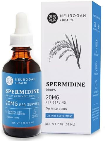 Neurogan Spermidine Supplement 20 Mg Per Serving 98% Pure Autophagy Support & Cellular Health Supplements Liquid Spermidine 3Rd Party Tested 60 Ml Made In Usa