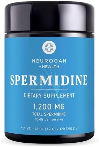 Neurogan Spermidine Supplement 1200Mg 99% Pure 100X More Potent Than Rice & Wheat Germ Extract For Cellular Health Antiaging & Energy Made In Usa 10Mg Per Serving 120 Servings