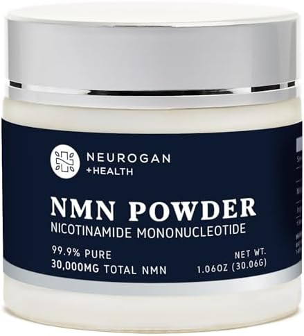 Neurogan 99.9% Pure Nmn Supplement Powder “ Nicotinamide Adenine Dinucleotide Precursor For Cellular Energy & Focus Supplement “ 30000 Mg (2 Oz) Mixable 30 Servings