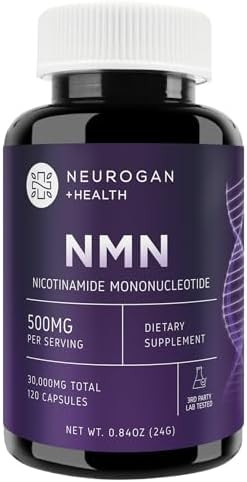 Neurogan Nmn Supplement Capsules “ Nicotinamide Adenine Dinucleotide Precursor Cellular Energy & Brain Focus Support “ 500 Mg Highpotency Nicotinamide Mononucleotide Per Serving 120 Count