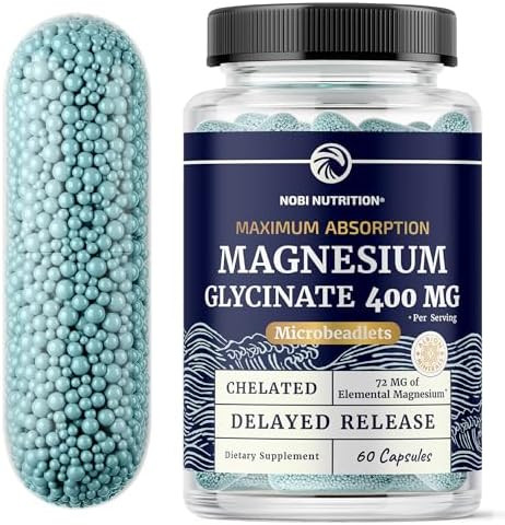 Nobi Nutrition Magnesium Glycinate Gummies 600Mg Sleep Calm & Relaxation Support 60Mg Elemental Mag Per Serving Grape Flavor Gluten High Absorption Magnesium Gummies For Women Men & Family 60 Ct