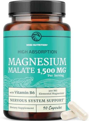 Nobi Nutrition Potassium Magnesium Supplement High Strength Electrolyte Balance For Heart Health & Muscle Support 400 Mg Potassium + 400 Mg Magnesium Energy Bone Health Sleep & Mood Support 90 Ct.