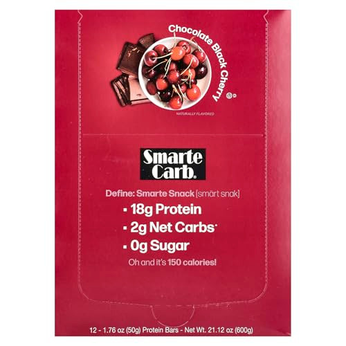 Nugo Nutrition Smarte Carb Protein Bar Chocolate Black Cherry 12 Bars 1.76 Oz (50 G) Each