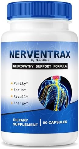 Nutrarize Nerventrax Capsules Official Formula To Support Nerve Wellness And Function All Natural Nerve Vitamins Premium Nerven Trax Supplement Pastillas Review (60 Capsules)