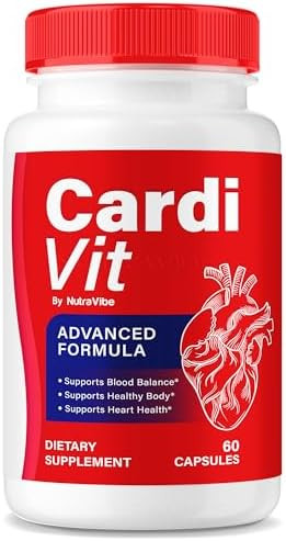 Nutravibe Cardi Vit “ Premium Cardivit Capsules With Natural Ingredients “Blood And Heart Support Formula For Circulation Energy & Balanced Levels Easytotake Pills 30 Day Supply (60 Capsules)