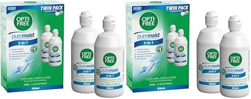 Opti Puremoist Multipurpose Disinfecting Solution With Lens Case 20 Fl Oz (Pack Of 4)