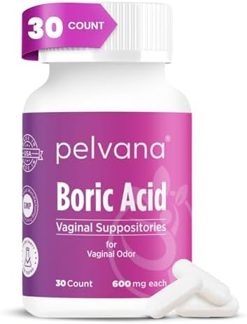 Pelvana Boric Acid Suppositories For Women 60 Count For Vaginal Odor & Freshness Feminine Hygiene & Wellness Thirdparty Lab Verified & Bottled In The Usa Feminine Health Odor Solution
