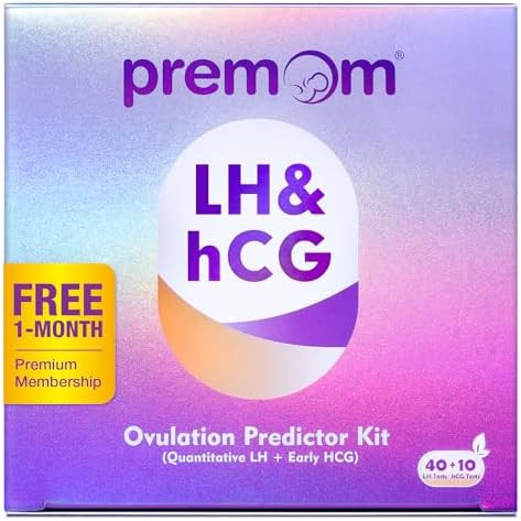 Premom Quantitative Ovulation Predictor Kit: 25 Ovulation Test Strips + 5 Pregnancy Test Strips Combo With Smart Digital Ovulation Reader App Accurate Numerical Lh Tests