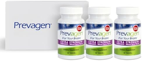 Prevagen Extra Strength Mixed Berry Chewables 30 Tablets (1 Month Supply) Formulated For Your Brain 20Mg Of Apoaequorin Plus Vitamin D3