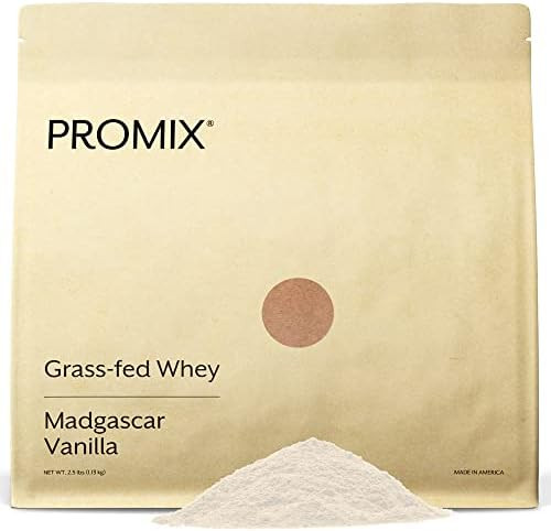 Promix Nutrition Whey Protein Powder Vanilla Grassfed ­Post Workout Fitness & Nutrition Shakes Smoothies Baking & Cooking Recipes Gluten & Ketofriendly 2.5 Pound (Pack Of 1)