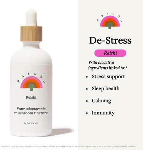 Rainbo Alcohol Mushroom Bundle Reishi Mushroom Extract + Turkey Tail Mushroom Tincture Dail Tinctures For Comprehensive Immune Support Vegan Liquid Mushroom Supplements