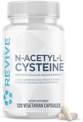 Revive Md Nac Supplement For Men & Women Nacetyl Cysteine Supports Respiratory Cardiovascular & Cellular Health Antioxidant & Immune Support (120 Capsules 60 Servings)