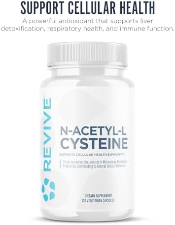 Revive Md Nac Supplement For Men & Women Nacetyl Cysteine Supports Respiratory Cardiovascular & Cellular Health Antioxidant & Immune Support (120 Capsules 60 Servings)