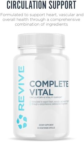 Revive Md Supplements & Support Complete Vital (120 Vegetarian Capsules) Nac & Coq10 Supplement Supports Health & Antioxidant Activity (30 Servings)