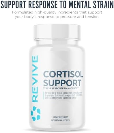 Revive Md Cortisol Manager 90 Vegetarian Capsules Cortisol Supplement W/Magnesium & Ltheanine Support Health Focus Energy Fatigue & Adrenal Gland Function Vegan & Gluten (30 Servings)