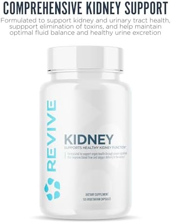 Revive Md Kidney Support Supplement For Men & Women “ Kidney Cleanse & Detox Capsules For Overall Health & Function “ Veganfriendly Gluten & Soy (135 Vegetarian Capsules 45 Servings)
