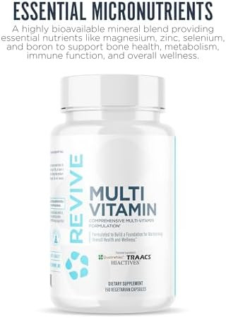 Revive Md Multivitamin Supplement For Men & Women “ Daily Multivitamin Supports Energy Immunity & Overall Health With Essential Vitamins Nac Zinc Magnesium & More (150 Capsules 30 Servings)