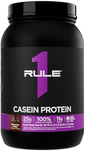 Rule 1 Proteins Casein Protein 25G Protein And 11G Eaas Per Serving From Slowrelease Micellar Casein For Overnight Recovery And Sustained Delivery Between Meals (4 Pounds Vanilla Crã¨Me)