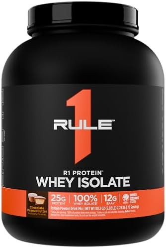 Rule 1 Proteins Whey Isolate With 25G Protein & 6G Bcaa Exclusively From Isolated & Hydrolyzed Sources For Workout Recovery (5 Pounds Chocolate Fudge)