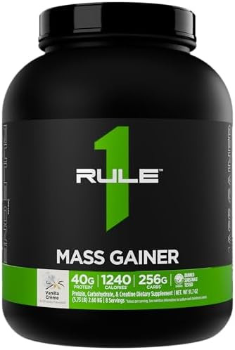 Rule 1 Proteins Rule1 Mass Gainer Highcalorie Weight Gain Formula With 1220+ Calories 250G+ Complex Carb Blend 40G Allwhey Protein Per Serving (8 Servings Chocolate Fudge)