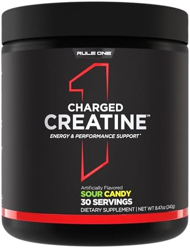 Rule 1 Proteins Charged Creatine Multifunction Workout Supplement With Creatine Electrolyte And Energy Blends For Intensity Performance & Hydration Support (30 Servings Snow Cone)