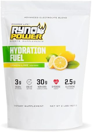 Ryno Power Hydration Fuel Electrolyte Drink Mix 2Lb (20 Servings) 'Fruit Punch' Advanced Electrolyte Formula + Bcaa'S Gluten Sustained Energy And Muscle Recovery