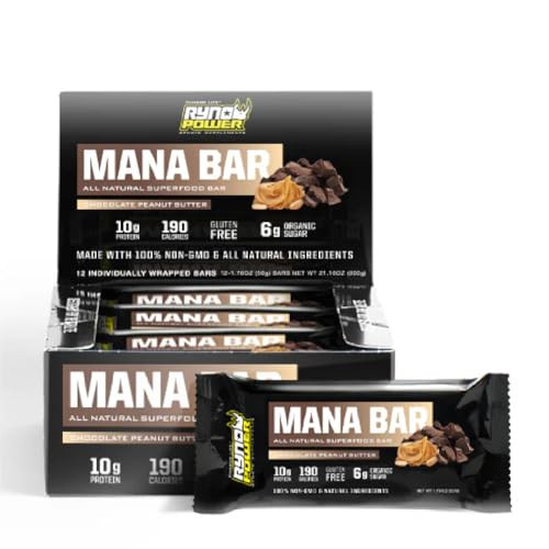 Ryno Power "Ryno Power Mana Protein Bar Caddy (12 Servings) 'Chocolate Peanut Butter'