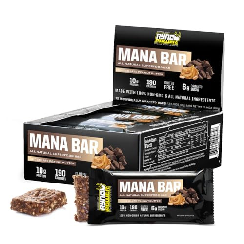 Ryno Power "Ryno Power Mana Protein Bar Caddy (12 Servings) 'Chocolate Peanut Butter'