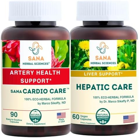 Sana Herbal Sciences Artery Plaque Remover & Liver Cleanse Allnatural Artery Plaque Removal And Liver Detox & Repair By Dr. Marco Sikaffy & Sana Herbal