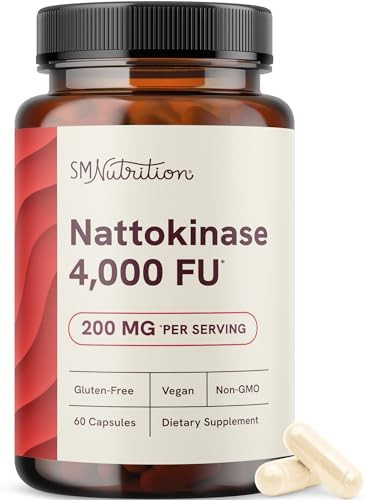 Smnutrition Nattokinase Supplement 4000 Fu Supports Healthy Circulation And Maintains Fibrin Levels Nattokinase 4000 Fu Per Serving Derived From Natto Vegan & Nongmo 60 Capsules (1 Month Supply)